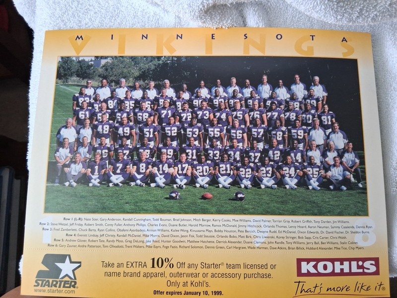 1998 MINNESOTA VIKINGS 8X10 TEAM PHOTO FOOTBALL PICTURE NFL Superbowl So Close!