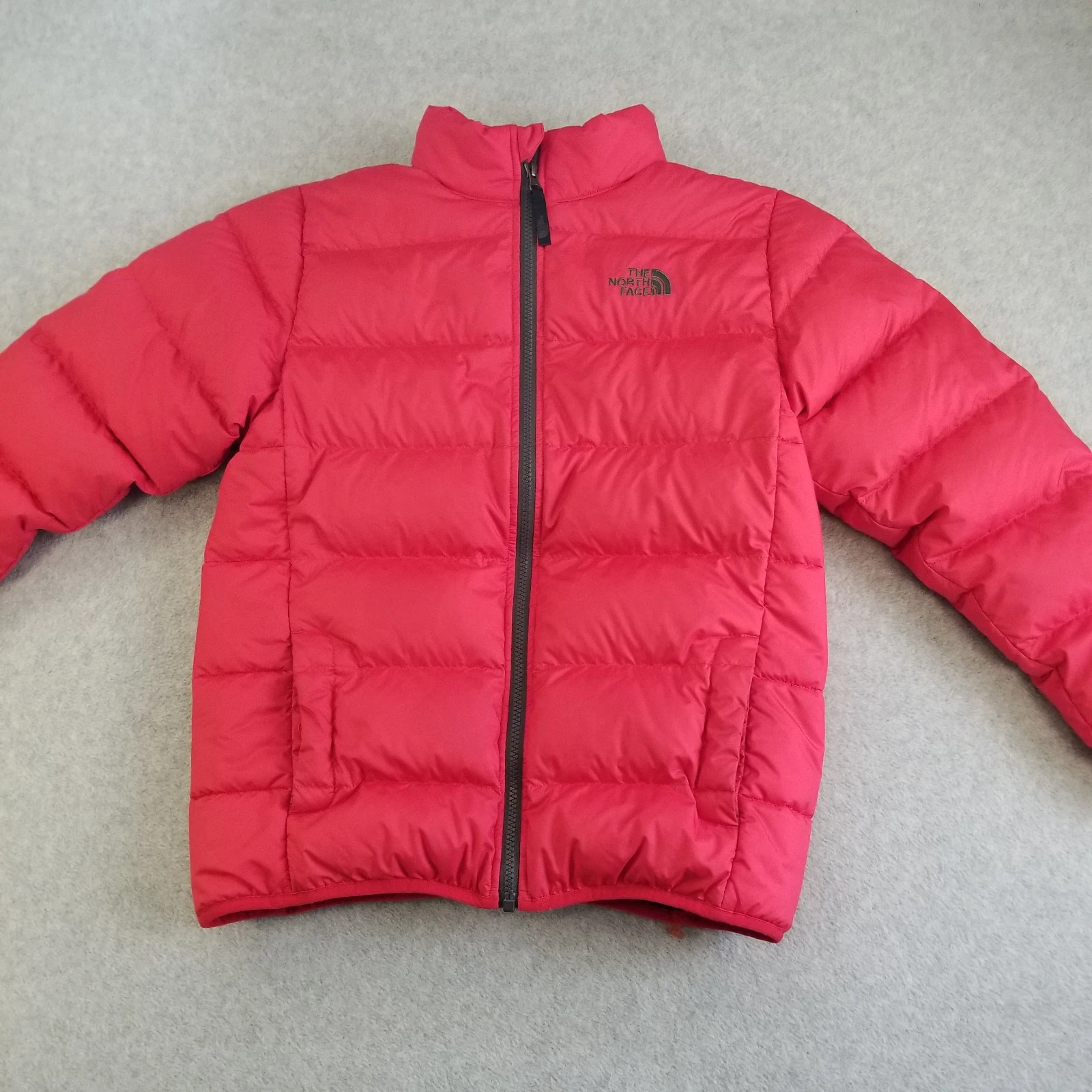 The North Face Andes Down Jacket Boys Large Red Insulated Flaws