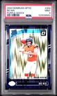 Bo Nix - 2024 Donruss Optic Purple Shock Prizm #209 Rookie Card PSA 9 Mint