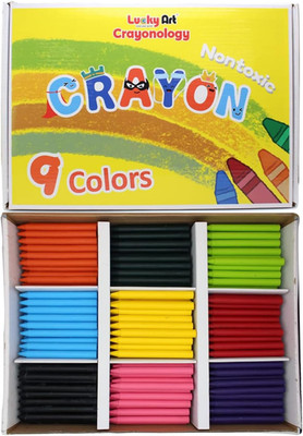 Unwrapped Wax Crayons - 450 Ct Bulk Pack, Pre-Sorted in 9 Vibrant Colors for Kid