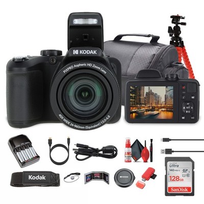 Kodak Pixpro AZ405 Digital Camera in Black (AZ405BK) Bundle with Accessories