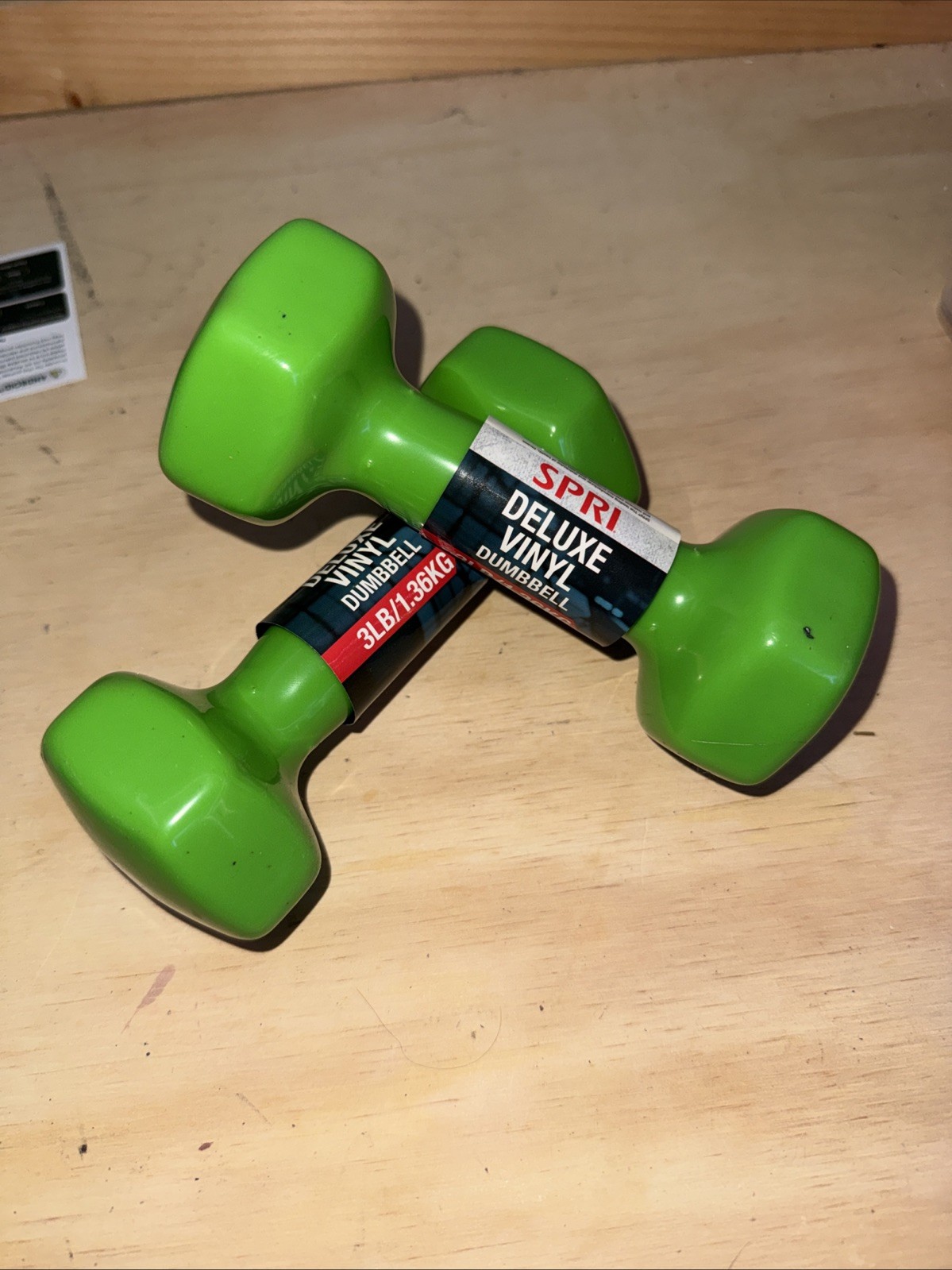 Deluxe Vinyl Dumbbell Weight 3LB Pound Pair Set for Home Gym