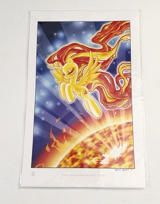 NEW My Little Pony Art By Ruben Reyes Sunset Shimmer Print Signed 17 x11 