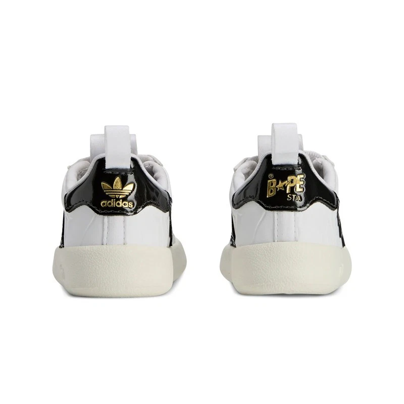 Tênis infantil Adidas x BAPE ADIFOM Superstar 360 (branco/preto/dourado) JQ2401 - Imagem 4 de 4