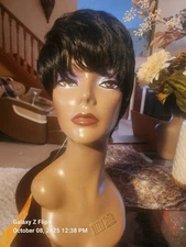 short human hair curly wigs for women