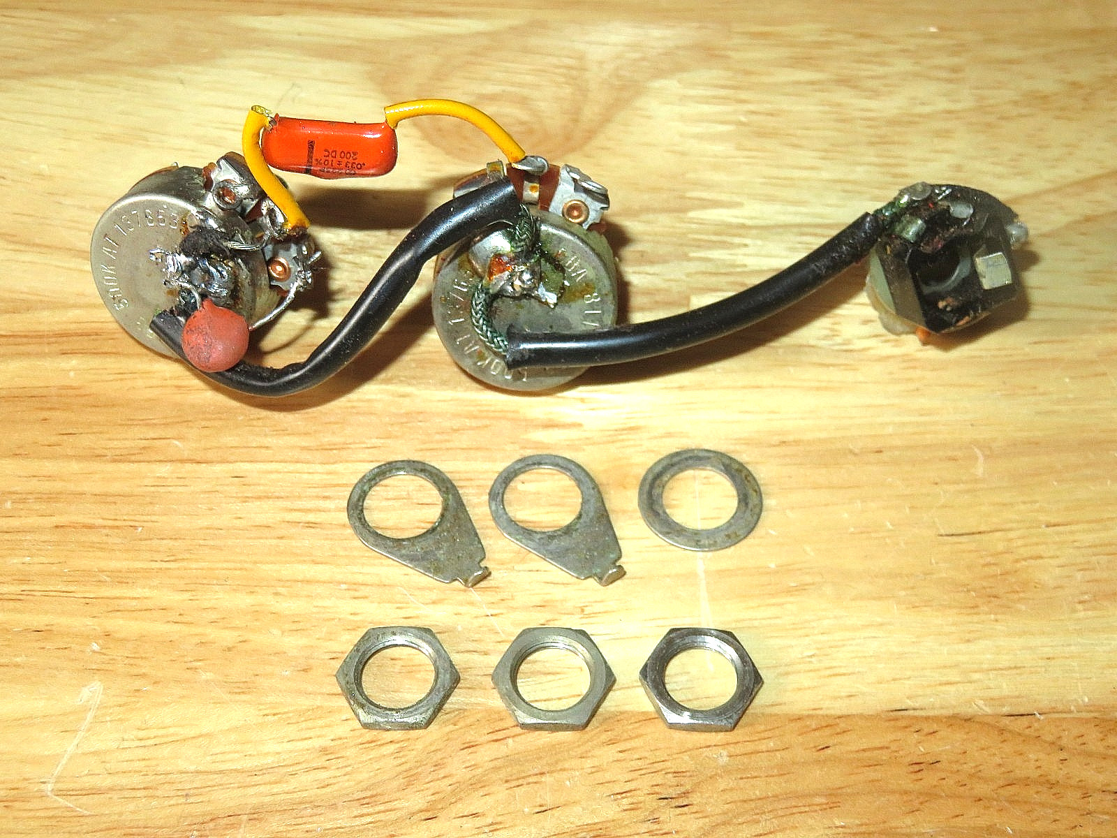 Gibson 1965 Nickel EB 0 Bass Electronic Control Pots Harness