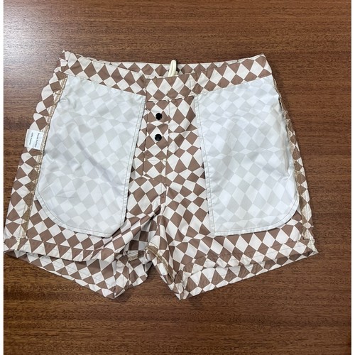 Dandy Del Mar Badehose Gr. 28 braun weiß geometrisch Rauten Boardshorts - Bild 14 von 17