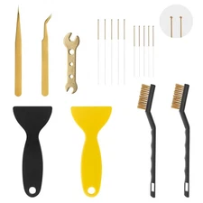 MAYJOY 3D Printer Nozzle Cleaning Kit–17 Pcs Tools Set with Brass Wire Brushes