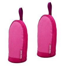 JOFOL BABE 2-Pack Red Breastmilk Cooler Bag Insulated Baby Bottle Travel Daycare