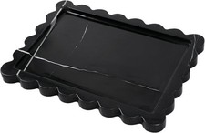 Black Marble Tray 10.8" x 8", For Bathroom or Bedside, Jewelry, Trinkets, Candle