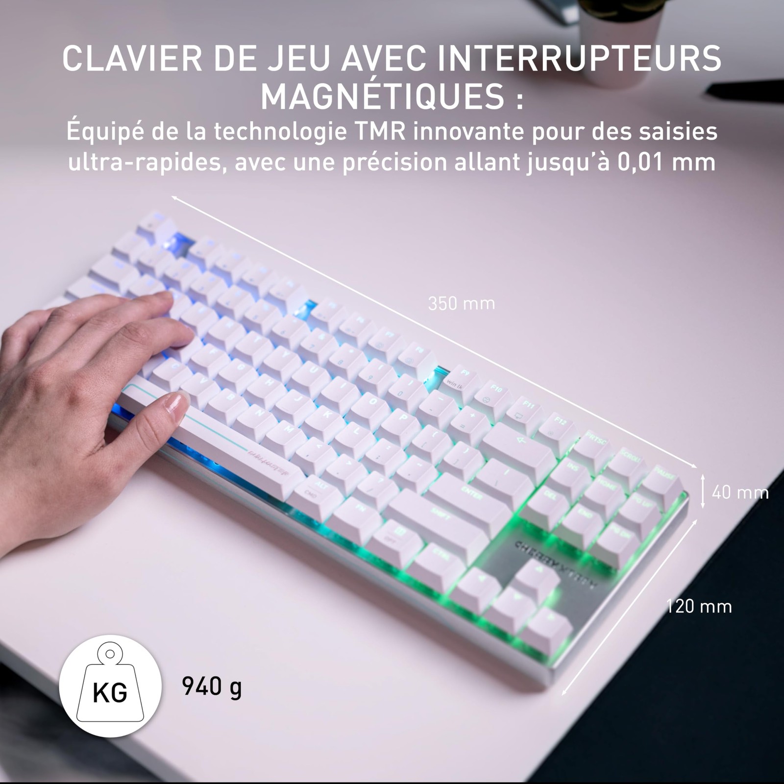 Clavier gaming TKL MX 8.2 Pro TMR mécanique sans fil magnétique PC - 2