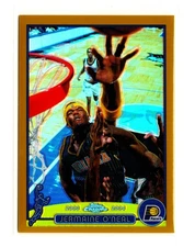 2003-04 Topps Chrome #7 Jermaine O'Neal GOLD Refractor /99 (Pacers) COLOR MATCH