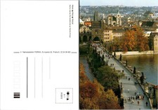 One(1) Europe Czech Republic Prague Charles Bridge Tower Vltava River Postcard