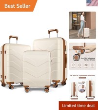 Luggage Sets 3 Piece with Spinner Wheel, Hardside Suitcase Set with TSA Lock,...