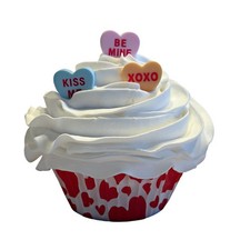 DEZICAKES Fake Cupcake Nostalgia Valentine Sweet Hearts Cupcake