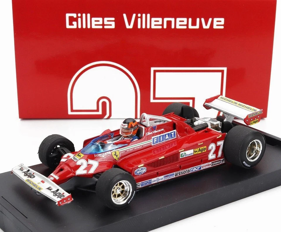 1/43 BRUMM FERRARI F1  126CK TURBO N 27 ITALY GP 1981 GILLES VILLENEUVE - Immagine 2 di 3