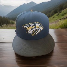 Nashville Predators New Era 5950 Navy/Gold W/ Patch - Sz 7 1/2