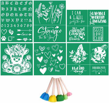 11PCS Sunflower Silk Screen Stencils Self Adhesive Be Kind Screen Printing Stenc