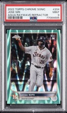 2022 TOPPS CHROME SONIC AQUA RAYWAVE REFRACTOR JOSE SIRI ROOKIE RC 16/199 PSA 9