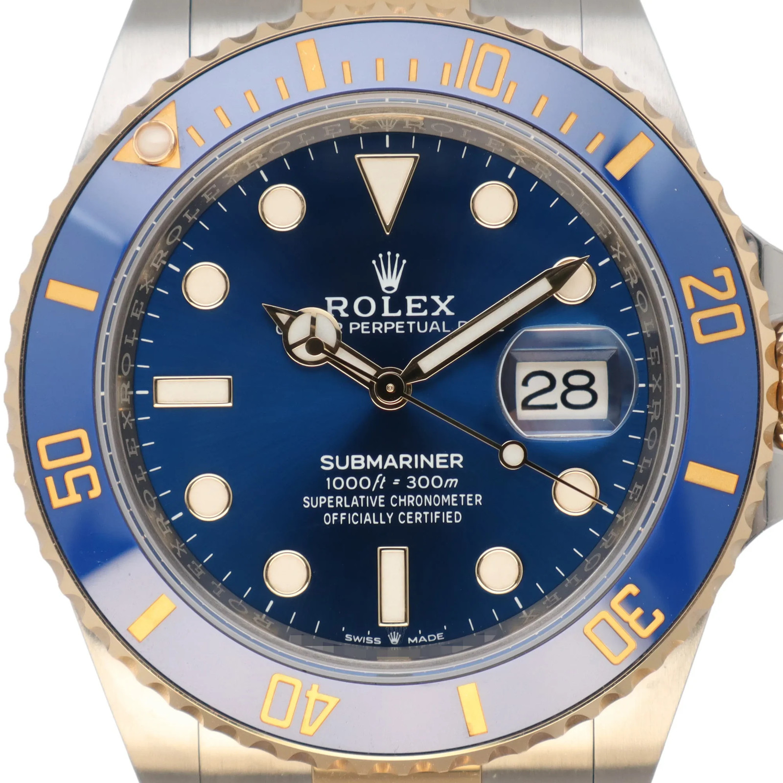 2020s Mint Rolex w NFC Service Card 126613LB Submariner 41mm 'Bluesy' Watch