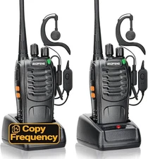 Long Range Walkie Talkie 2 Set 50 Mile Two Way Radio Charge Headset Waterproof