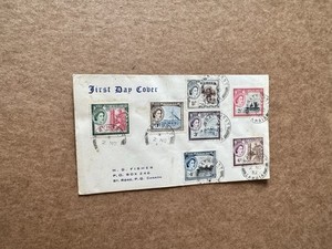Gambia 1953 FDC +QEII Definitives #SG171-77 +Elaborate Franking +Neat