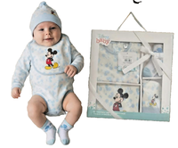 Disney Mickey Mouse Geschenkset Gr. 56 62 Baby Set Erstaustattung 4-Tlg 0-3 Mon