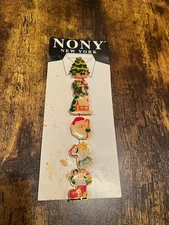 Vintage NONY New York Christmas Button Covers Set Of 5 Button Covers