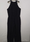 Banana Republic Black Embroidered Halter Jumpsuit Wide Leg Size 14 — photo 2