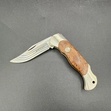 BOKER SOLINGEN TREE BRAND CLASSIC 440C LOCKBACK POCKET KNIFE Africa Thuya Wood