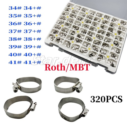 Fasce lisce molari ortodontiche dentali Roth/MBT 022 fasce e tubi buccali U2/L1 - Foto 1 di 6