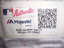RUPP (Phillies) ( 36-45-35-OBC) #29 2017 Game Used/Worn Retro Pinstripes Pants