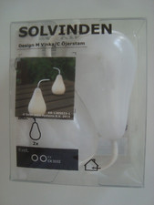Ikea Solvinden Lights HT 4 " Battery operated White Pear LED Light Pack of 2 NEW