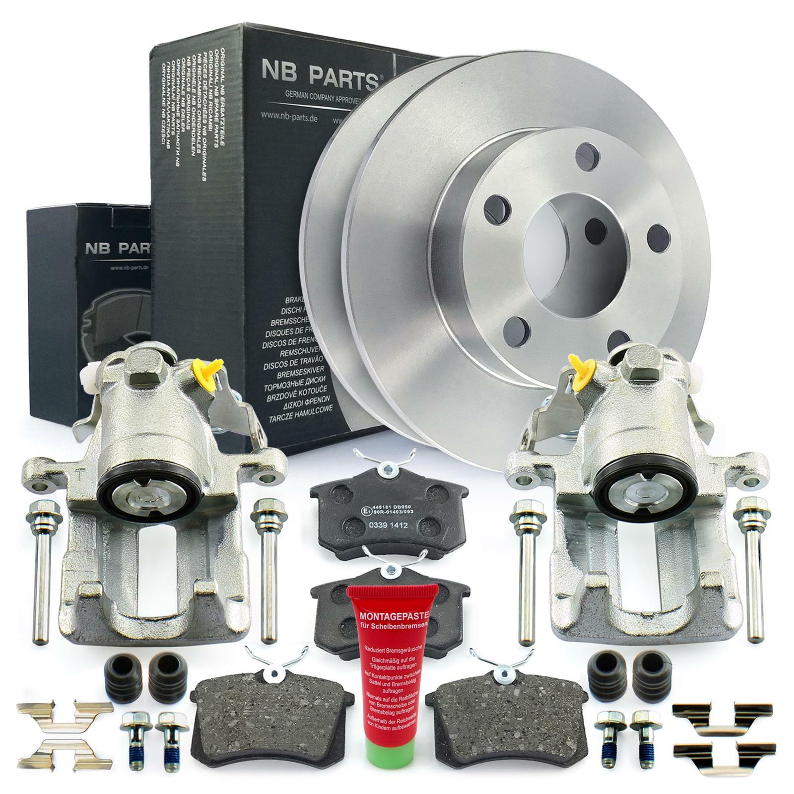 Brake Calipers Brake Discs Brake Pads Rear for Audi A4 B5 8D2 Avant Quattro