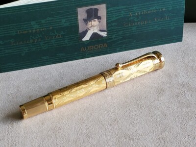 Aurora L.E 1919 Giuseppe Verdi A925 Sterling Vermei 18K Fountain