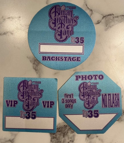 Allman Brothers Band Backstage Pass New York 03 35th Anniversary Blue Bundle Ebay