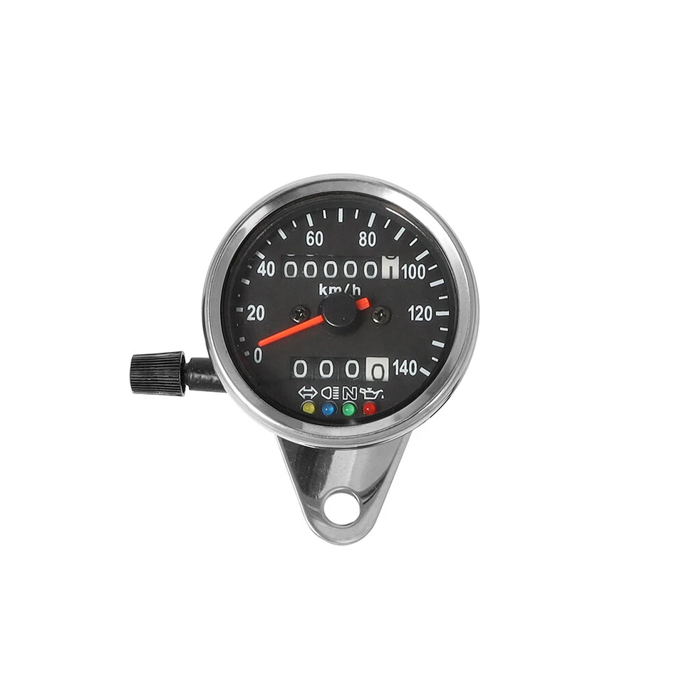 LED Motocicleta Doble Odómetro Medidores Velocímetro Medidor de Velocidad Señal Luz Trasera Foto 2 de 4