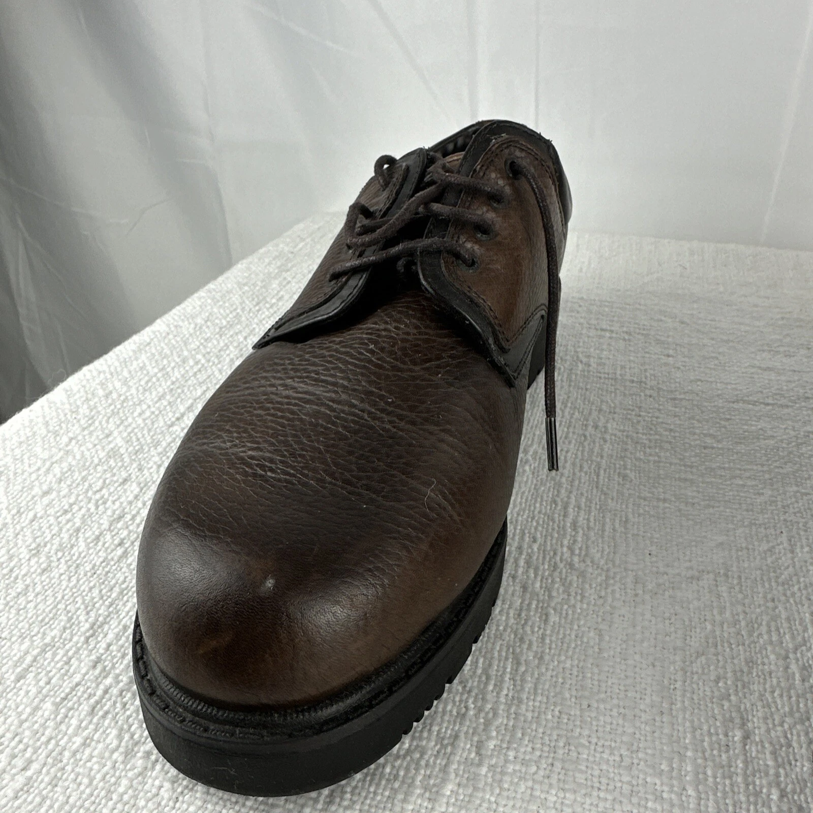 THOM BROWNE Scarpe Thom McAn Oxford cravatta punta tonda marrone uomo taglia 10 5 usate