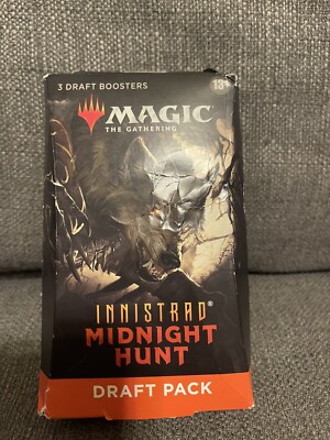MTG, INNISTRAD MIDNIGHT HUNT DRAFT PACK, NEW SEALED Damaged Box