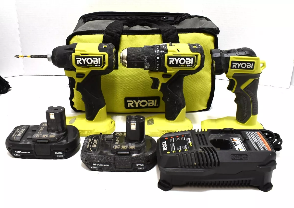 RYOBI IMPACT DRILL LIGHT CHARGER COMBO KIT PSBID01 PSBDD01