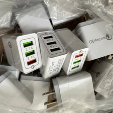 Bulk QC3.0 Fast Charger Lot USB Wall Power Adapter US PLUG For iPhone Samsung LG