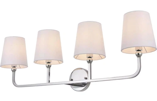 Living District LD7322W36CH Colson 4 Light 36 inch Chrome Bath Sconce Wall Light - Picture 1 of 5