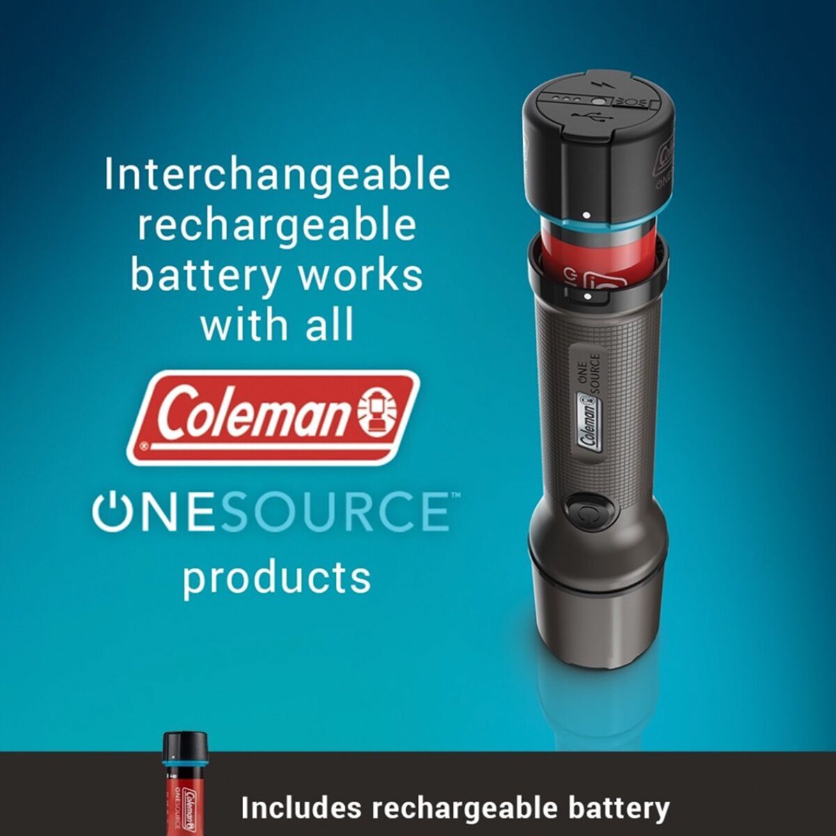 Coleman 2000035454 1000 Lumens Li-Ion Flashlight for sale online 