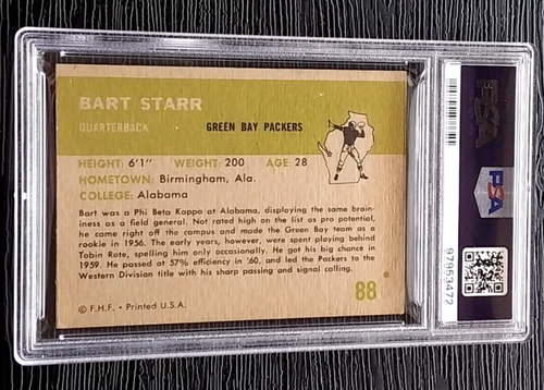 1961 FLEER BART STARR FOOTBALL CARD #88 **NO CREASES** **CENTERED** PSA 4 VGEX - Picture 3 of 4