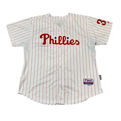 Authentic Majestic Coolbase Philadelphia Phillies #33 Pinstripe