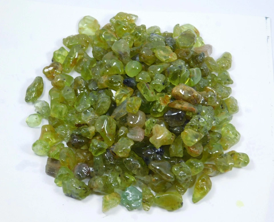 Natural Green Peridot Loose Gemstone Rough Lot - Image 3 of 4