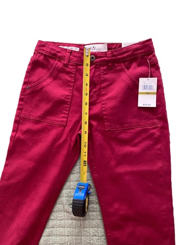 Lucky Brand Zoe Skinny Jeans Size Youth 14 Stretch NWT Burgundy - Picture 5 of 10