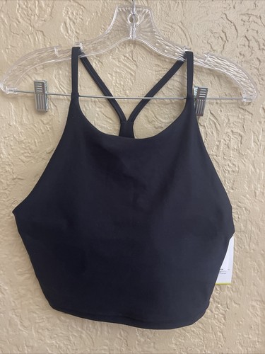 NWT OLD NAVY WOMENS BLACK SPORT BRA TOP SLEEVELESS SIZE L SCOOP NECK RACERBACK - Picture 6 of 12