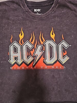  AC/DC Highway to Hell Crop Tshirt Size XL 