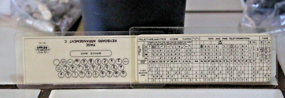 Teletype Writer  5 Level Code Card - Lot of 4